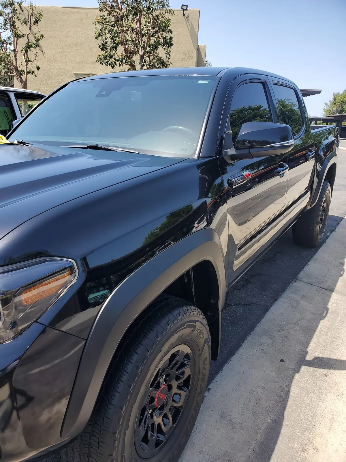 Truck finish after scratch area was cleaned up