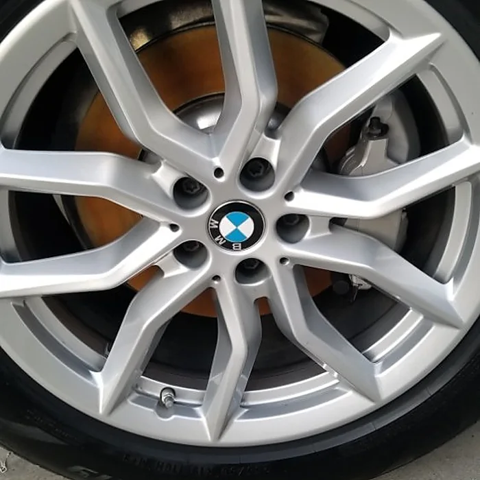 Clean BMW wheel after detailing